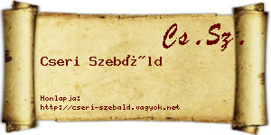 Cseri Szebáld névjegykártya